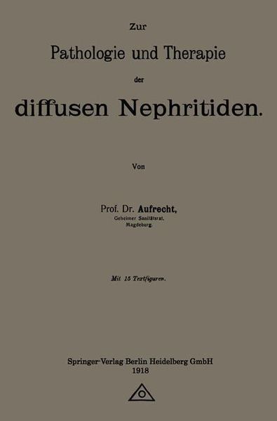 Produktbild: Zur Pathologie und Therapie der diffusen Nephritiden