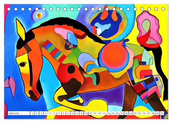 Produktbild: Expressionismus - Farbenspiel der Kunst (Tischkalender 2026 DIN A5 quer), CALVENDO Monatskalender