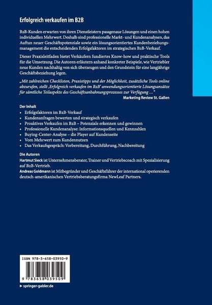 Produktbild: Erfolgreich verkaufen im B2B