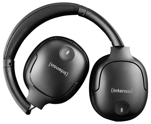 Produktbild: Intenso Over-Ear O400HA black 3740400 Over Ear Kopfh&ouml;rer Bluetooth&reg; Stereo Schwarz Noise Cancelling Faltbar Computer