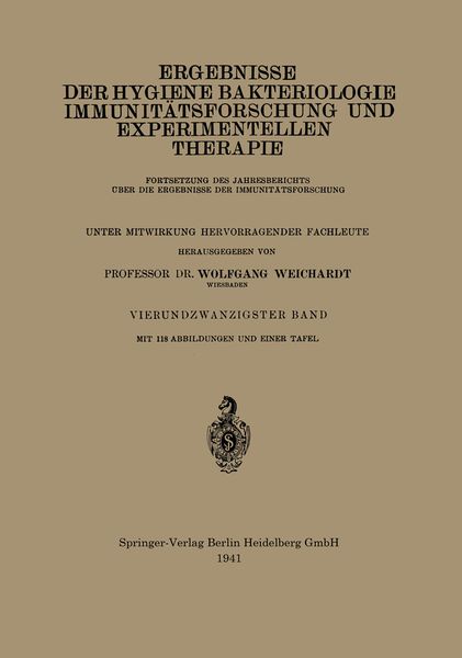 Produktbild: Ergebnisse der Hygiene Bakteriologie Immunit&auml;tsforschung und Experimentellen Therapie
