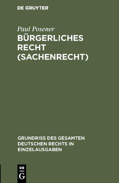 Produktbild: B&uuml;rgerliches Recht (Sachenrecht)
