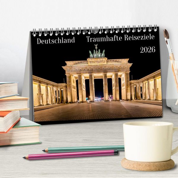 Produktbild: Deutschland - Traumhafte Reiseziele (Tischkalender 2026 DIN A5 quer), CALVENDO Monatskalender