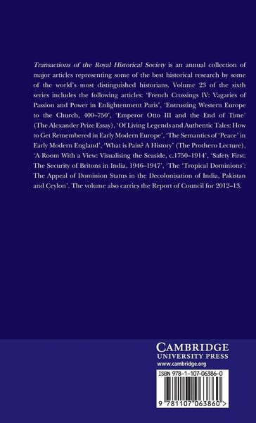 Produktbild: Transactions of the Royal Historical Society