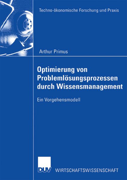 Produktbild: Optimierung von Probleml&ouml;sungsprozessen durch Wissensmanagement