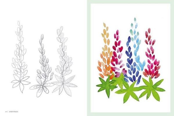 Produktbild: Linien malen &ndash; Zauberhafte Blumenpracht