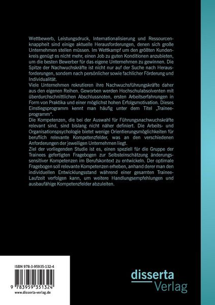 Produktbild: Konzeption und erste &Uuml;berpr&uuml;fung eines Potenzialanalyseinstruments zur Selbsteinsch&auml;tzung ver&auml;nderungssensitiver Schl&uuml;sselkompetenzen f&uuml;r Trainees
