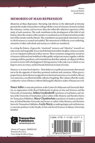 Produktbild: Memories of Mass Repression