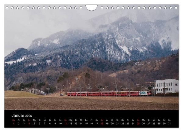 Produktbild: Mit der Bahn durch die Alpen (Wandkalender 2026 DIN A4 quer), CALVENDO Monatskalender