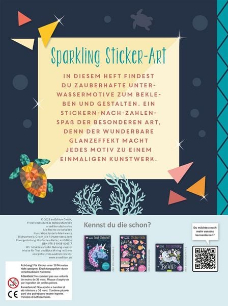 Produktbild: I Love to Sparkle &ndash; Mosaik-Stickerheft Unterwasserwelt