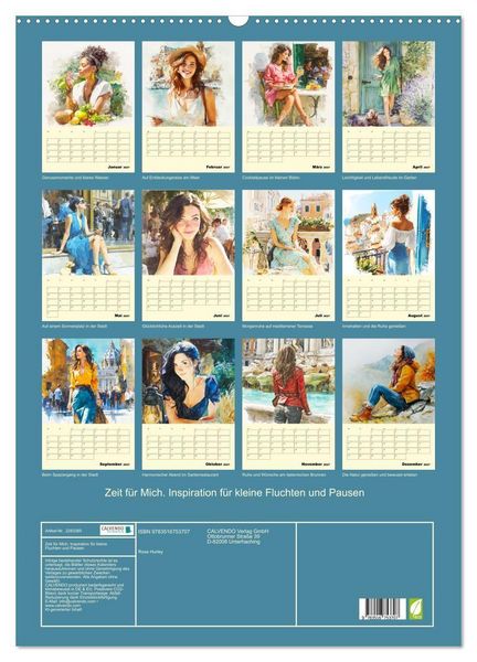 Produktbild: Zeit f&uuml;r Mich. Inspiration f&uuml;r kleine Fluchten und Pausen (Wandkalender 2027 DIN A2 hoch), CALVENDO Monatskalender