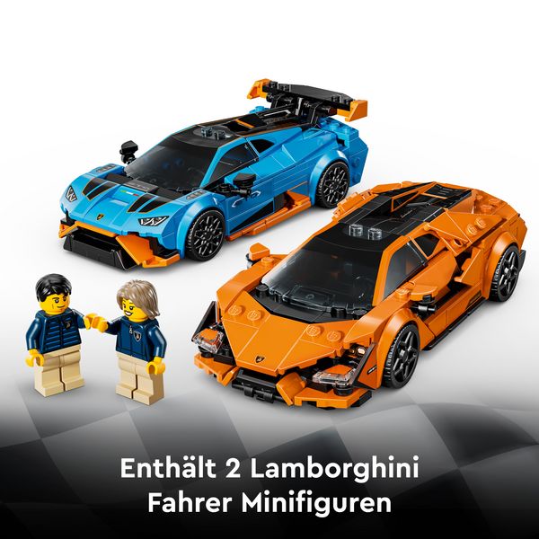 Produktbild: LEGO Speed Champions Lamborghini Revuelto und Hurac&aacute;n STO 77238 Rennauto