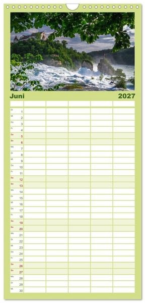 Produktbild: Familienplaner 2027 - Schaffhausen - n&ouml;rdlichste Stadt der Schweiz mit 5 Spalten (Wandkalender, 21 x 45 cm) CALVENDO