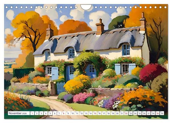 Produktbild: Englische Cottages (Wandkalender 2026 DIN A4 quer), CALVENDO Monatskalender