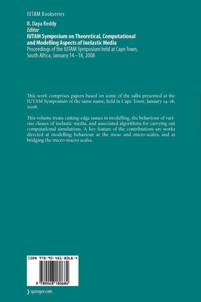 Produktbild: IUTAM Symposium on Theoretical, Computational and Modelling Aspects of Inelastic Media