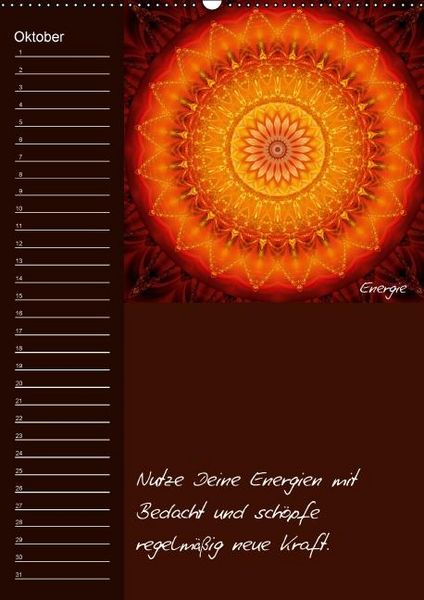 Produktbild: Mandala - Spiegel der Seele / immerw&auml;hrender Geburtstagskalender (Wandkalender immerw&auml;hrend DIN A2 hoch)