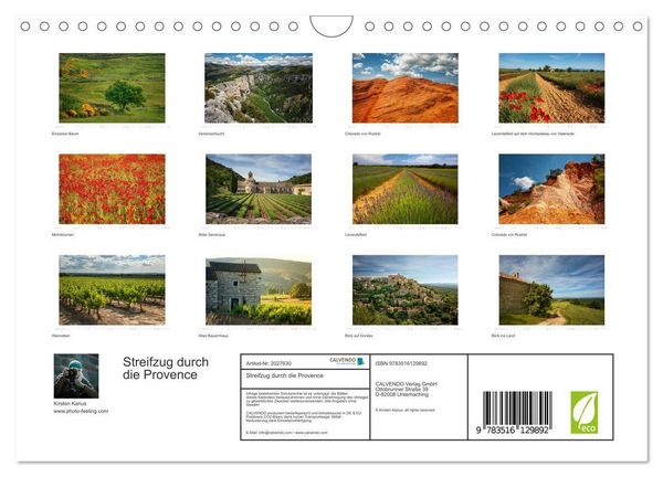 Produktbild: Streifzug durch die Provence (Wandkalender 2026 DIN A4 quer), CALVENDO Monatskalender