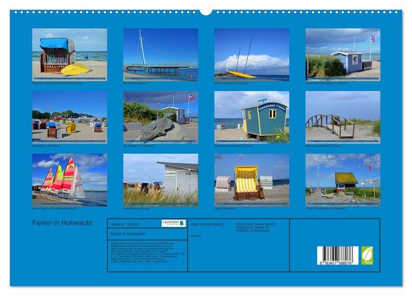 Produktbild: Ferien in Hohwacht (hochwertiger Premium Wandkalender 2026 DIN A2 quer), Kunstdruck in Hochglanz