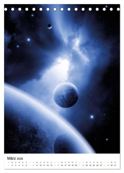 Produktbild: Galaxien und Nebulare (Tischkalender 2026 DIN A5 hoch), CALVENDO Monatskalender