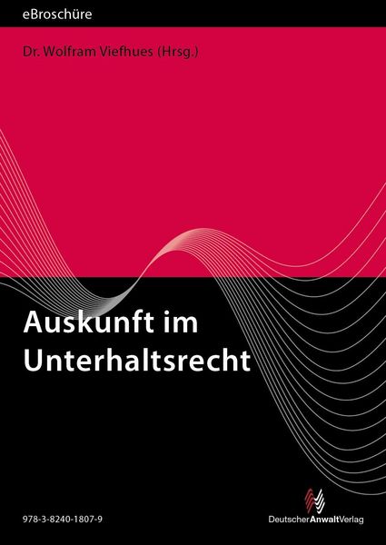 Produktbild: Auskunft im Unterhaltsrecht - eBrosch&uuml;re (PDF)
