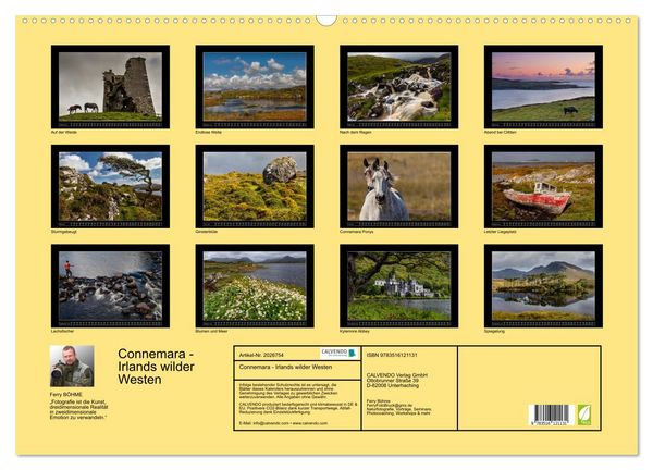 Produktbild: Connemara - Irlands wilder Westen (Wandkalender 2026 DIN A2 quer), CALVENDO Monatskalender