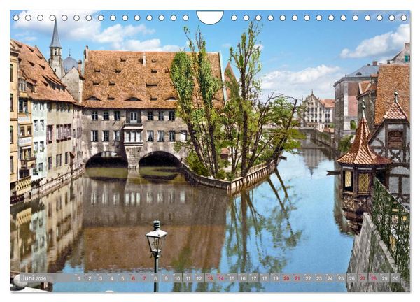 Produktbild: N&uuml;rnberg zur Kaiserzeit in Farbe - Fotos neu restauriert und koloriert (Wandkalender 2026 DIN A4 quer), CALVENDO Monatskalender