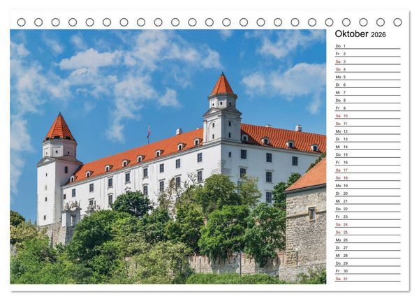 Produktbild: Ein Wochenende in Bratislava (Tischkalender 2026 DIN A5 quer), CALVENDO Monatskalender