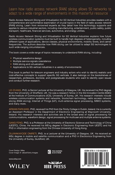 Produktbild: Radio Access Network Slicing and Virtualization for 5G Vertical Industries