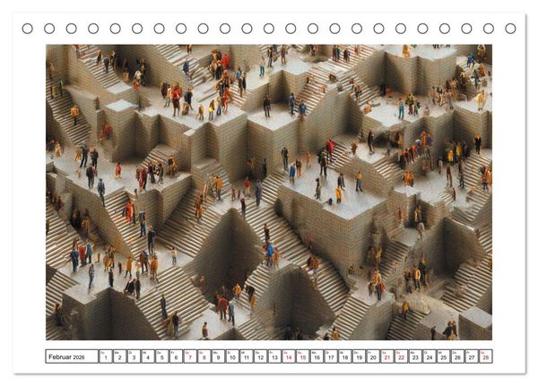 Produktbild: Im Bann der Labyrinthe - Die Kunst sich zu verlieren (Tischkalender 2026 DIN A5 quer), CALVENDO Monatskalender