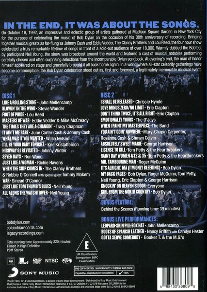 Produktbild: Bob Dylan - 30th Anniversary Concert Celebration [DE] [2 DVDs]