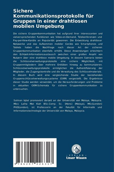 Produktbild: Sichere Kommunikationsprotokolle f&uuml;r Gruppen in einer drahtlosen mobilen Umgebung