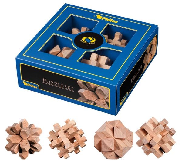 Puzzleset Nummer Eins, Buche, 4 Puzzlespiele