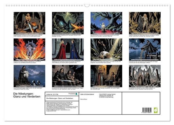 Produktbild: Die Nibelungen: Glanz und Verderben (Wandkalender 2027 DIN A2 quer), CALVENDO Monatskalender