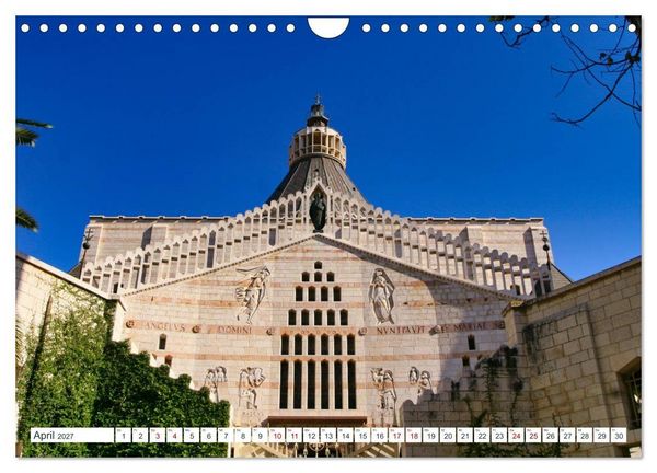 Produktbild: Biblische Orte in Israel mit Bibelstellen (Wandkalender 2027 DIN A4 quer), CALVENDO Monatskalender