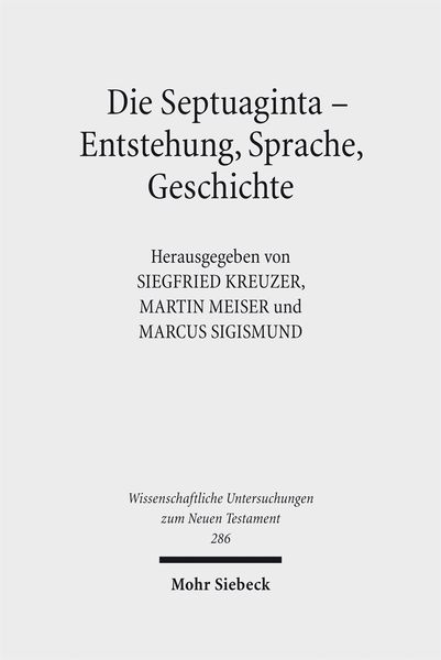 Produktbild: Die Septuaginta - Entstehung, Sprache, Geschichte