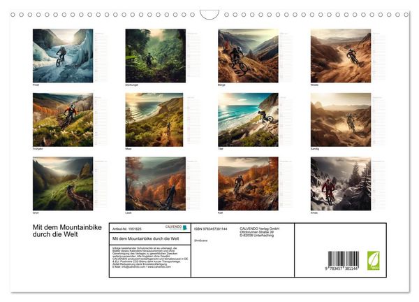 Produktbild: Mit dem Mountainbike durch die Welt (Wandkalender 2026 DIN A3 quer), CALVENDO Monatskalender