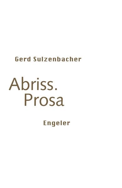 Produktbild: Abriss. Prosa