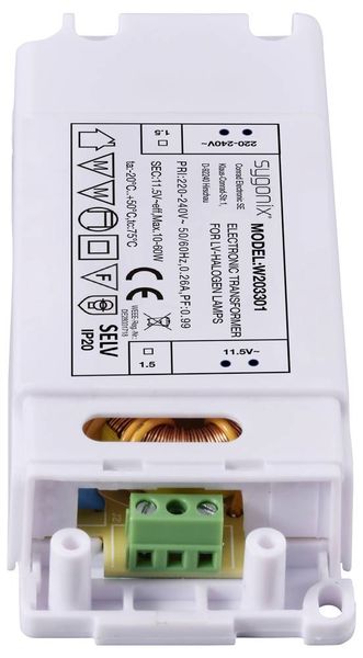 Produktbild: Sygonix SY-6313016 Halogen Transformator 11.5 V/AC 10 - 60W