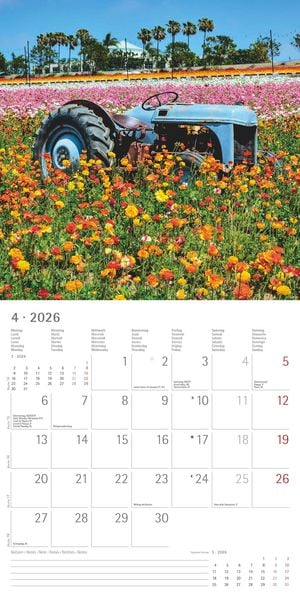 Produktbild: Traktoren 2026 - Broschürenkalender 30x30 cm (30x60 geöffnet) - Kalender mit Platz für Notizen - Tractors - Bildkalender - Wandplaner - Wandkalender