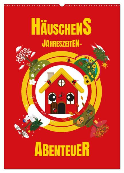 Produktbild: H&auml;uschens Jahreszeiten-Abenteuer (Wandkalender 2026 DIN A2 hoch), CALVENDO Monatskalender