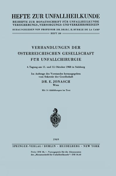 Produktbild: Verhandlungen der &Ouml;sterreichischen Gesellschaft f&uuml;r Unfallchirurgie