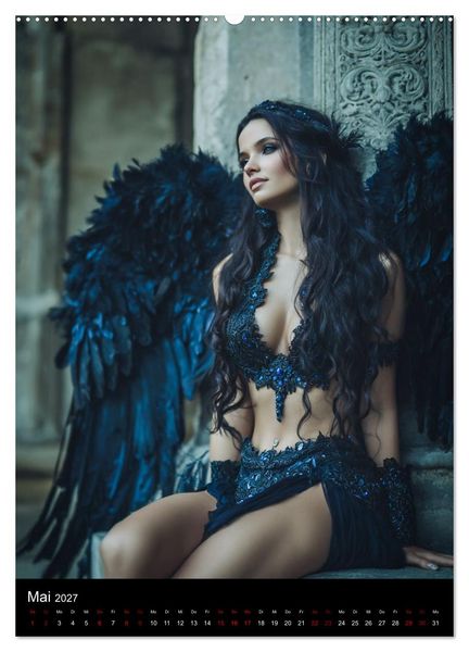 Produktbild: Gothic Angels (Wandkalender 2027 DIN A2 hoch), CALVENDO Monatskalender