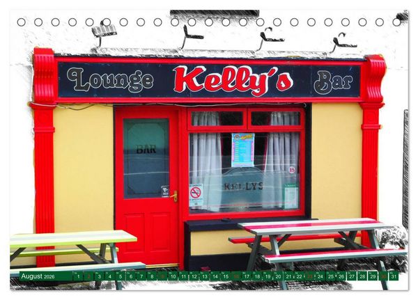 Produktbild: Irish Pubfronts - Irlands urige Kneipen (Tischkalender 2026 DIN A5 quer), CALVENDO Monatskalender