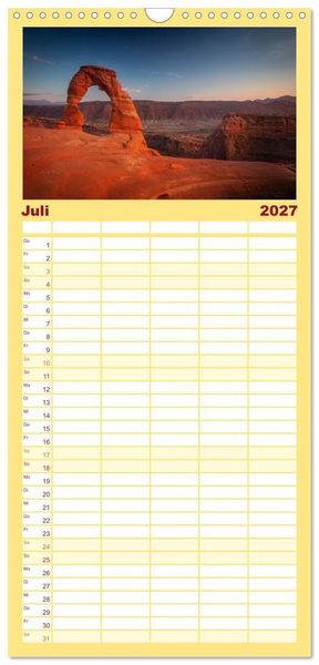 Produktbild: Familienplaner 2027 - Wild, Wide, West mit 5 Spalten (Wandkalender, 21 x 45 cm) CALVENDO
