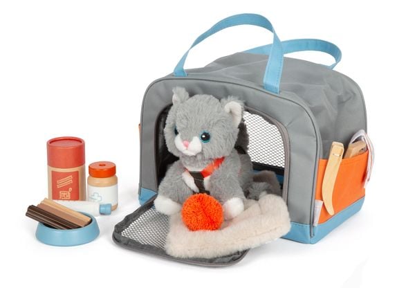 Produktbild: Katze mit Tasche und Pflege-Set