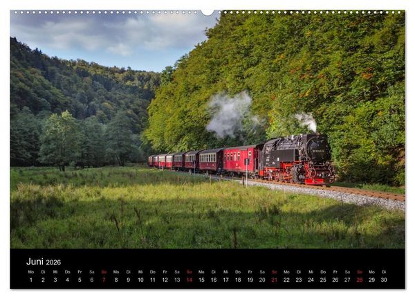 Produktbild: Unter Dampf in Sachsen Anhalt 2.0 (Wandkalender 2026 DIN A2 quer), CALVENDO Monatskalender