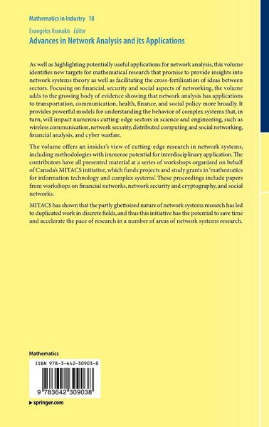 Produktbild: Advances in Network Analysis and its Applications