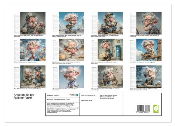 Produktbild: Arbeiten bis der Rollator funkt! (hochwertiger Premium Wandkalender 2026 DIN A2 quer), Kunstdruck in Hochglanz