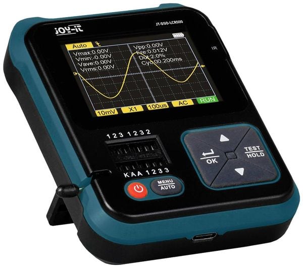 Joy-it DSO-LCR500 Oszilloskop, Signalgenerator 1 kHz - 100 kHz Dreieck, Puls, Rechteck, Sinus