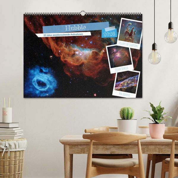 Produktbild: Hubble - 35 Jahre atemberaubende Aufnahmen (Wandkalender 2026 DIN A2 quer), CALVENDO Monatskalender